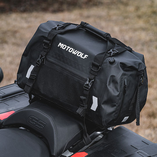 Motowolf Mb4gy66l Σάκος Ουράς Μοτοσυκλέτας Αδιάβροχος 66lt σε Μαύρο Χρώμα