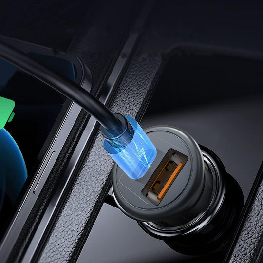 ATC Auto-Ladegerät 65W 7A mit Anschlüssen: 1xUSB 1xType-C Gray Farbe