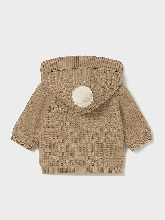 Kinderstrickjacke Baumwolle mit Kapuze BEZ