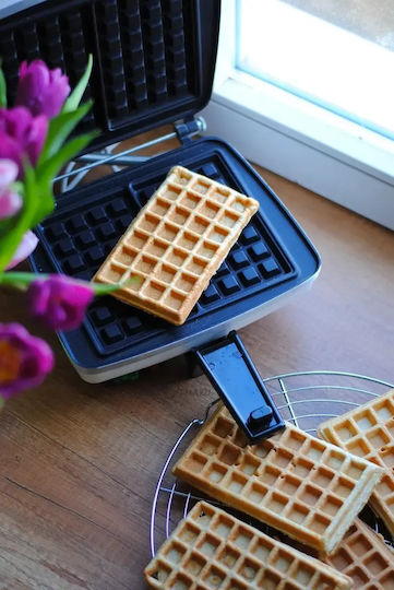Dezal Dezal Waffle Maker for Rectangular Waffles 2 Waffle Slots 1300W