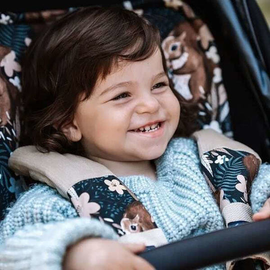 La Millou Baby Car Accessories Car Seat Belt Pad Blue Prince Velvet Wind