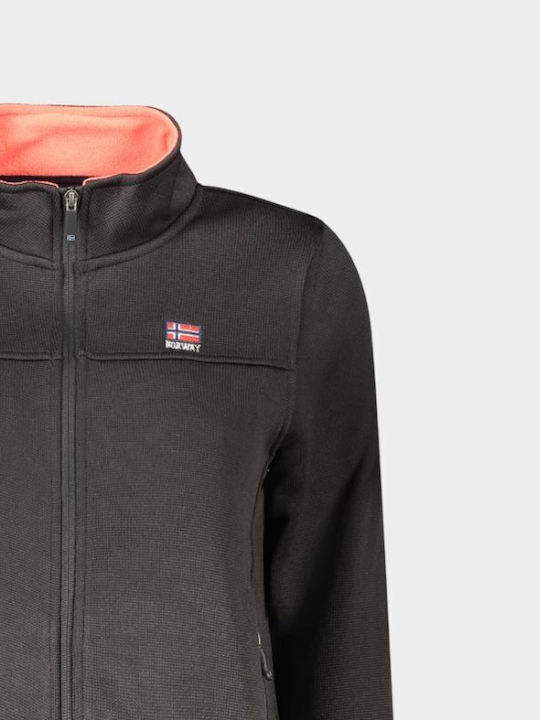 Women's Zipper Cardigan Black