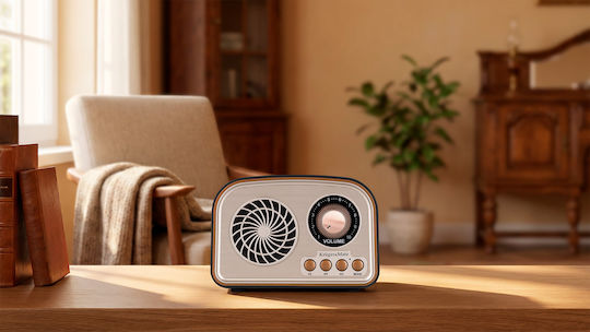 Kruger & Matz KM0834 Retro Επιτραπέζιο Ραδιόφωνο με Bluetooth Καφέ