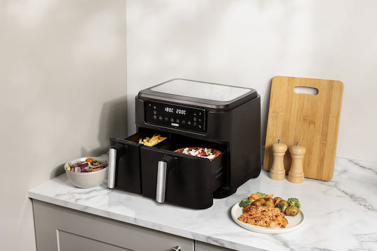 Haden Air Fryer with Double Detachable Bucket 9.5lt Black