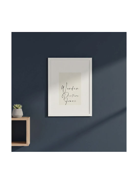 Wooden Wall Photo Frame Puzzle Poster White Acrylic Glass K1061/3 Photo 70cmx100cm
