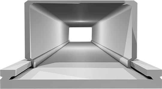 1416 1416 Kanäle Geschlossen 120x60 Weiß Paket 12 Stücke