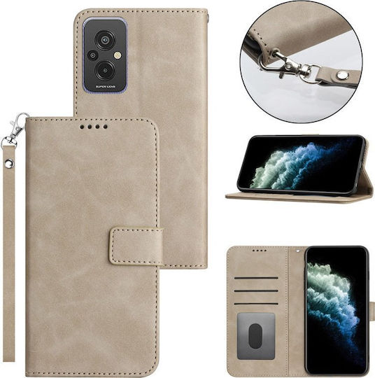 Wallet Δερματίνης / Σιλικόνης Χακί (Moto G42)