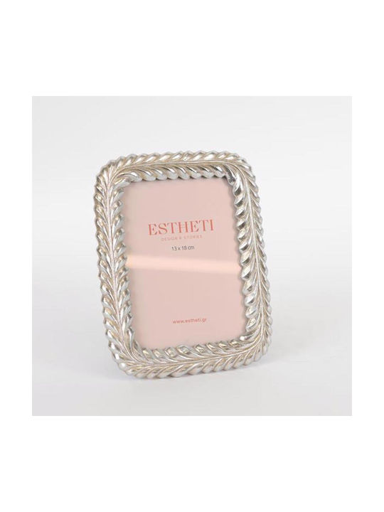 Estheti Home Κορνίζα Resin Ασημί 13x18cm 756-12031