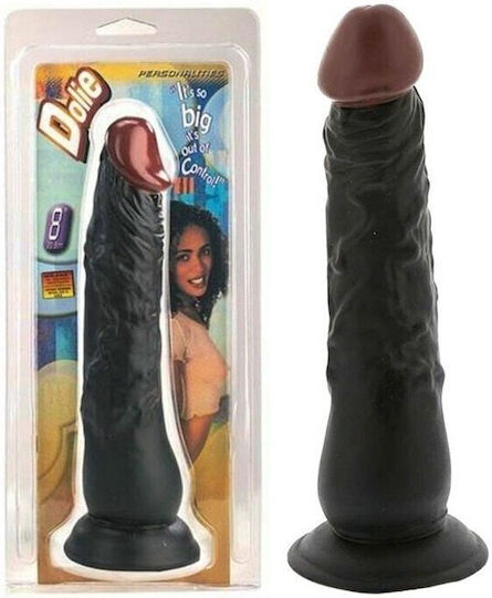 Nanma Dolie Dong Ρεαλιστικό Dildo με Βεντούζα Black 23cm