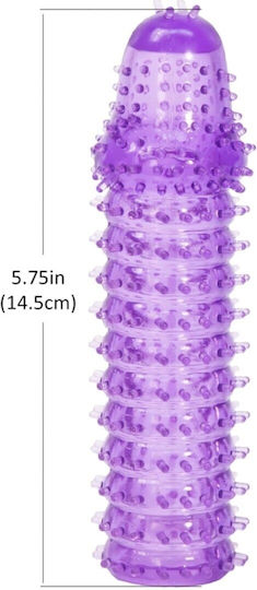 Seven Creations Super Stretch Silicone Sleeve Penis Extension Purple 15cm