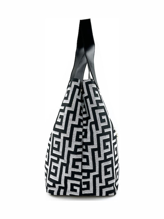 Set Damentasche Shopper Schultertasche Schwarz