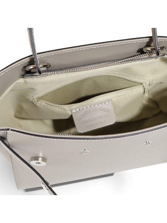 Leder Damentasche Handtasche Taupe