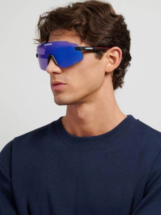 Carrera Unisex Γυαλιά Ηλίου με Μαύρο Κοκκάλινο Σκελετό και Γκρι Φακό 16/S BLX