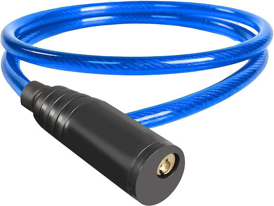 Avizar Compact Round Head Anti-theft Cable Key Lock Bicycles Scooters Blue