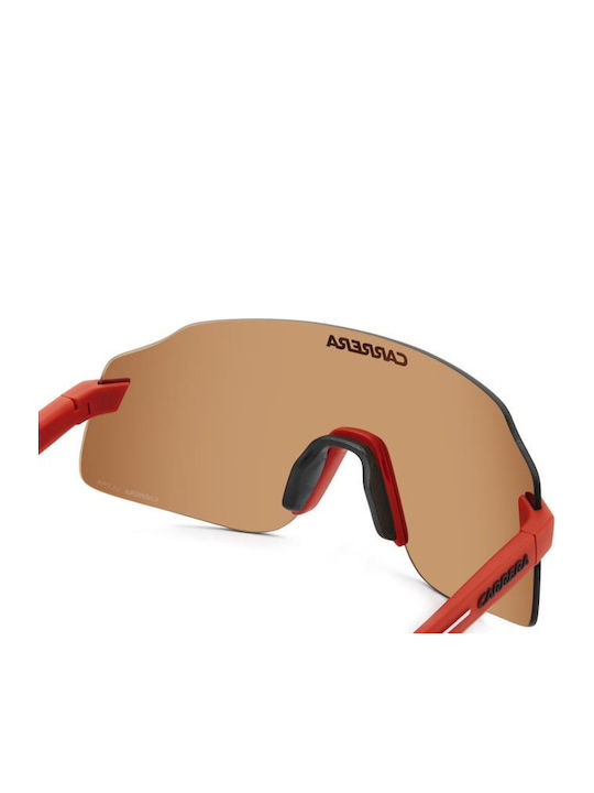 Carrera Unisex Ochelari De Soare Cu Culoare Full Face Roșie Și Culoare Gri