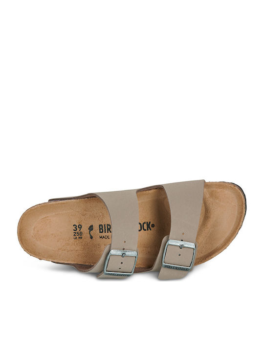 Women's Flat Sandals Beige Narrow Fit