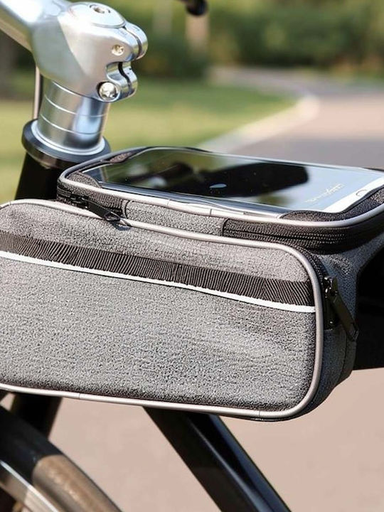 Avizar Waterproof Bike Smartphone Holder Frame Bag Grey