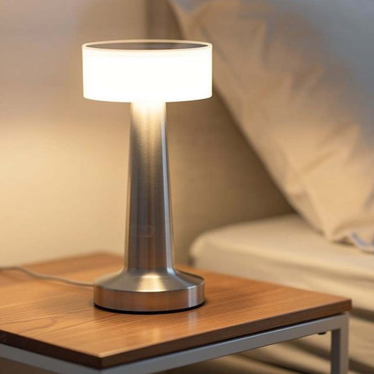 Avizar Kabellose Touch LED Ambientlampe Mit 3 Lichtmodi Silber
