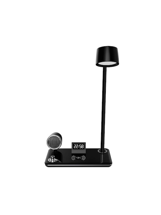 Avizar 3-in-1 LED Tischlampe Bluetooth Lautsprecher Ladestation Schwarz