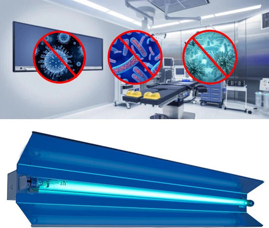 Adjustable Uvc 30w Bactericidal Lamp Reflector 140-degree Rotation Quartz Tube Wall Mount