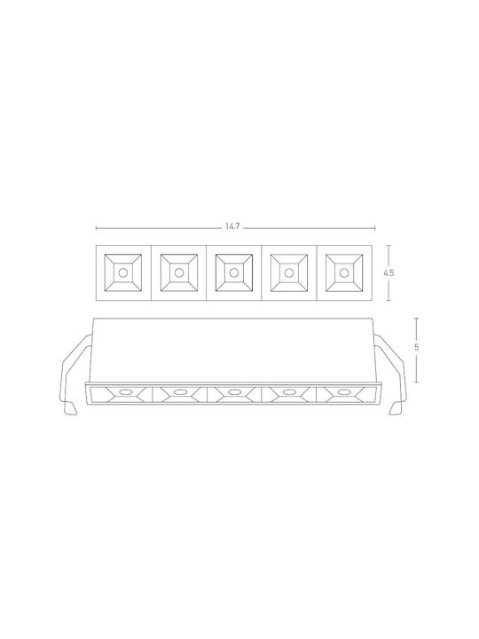 Zambelis Lights Recessed Spot with Integrated LED and Warm White Light Black 1pcs