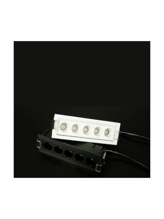 Zambelis Lights Χωνευτό Σποτ με Ενσωματωμένο LED και Θερμό Λευκό Φως Μαύρο 1τμχ