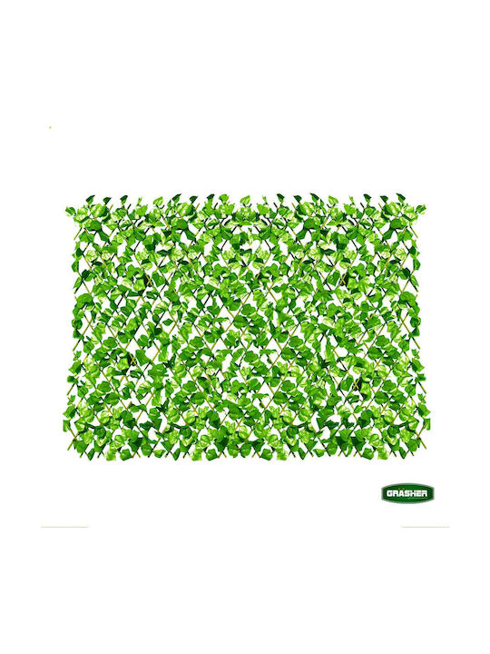 Grasher Artificial Foliage in Trellis with double leaf and wooden pergola 1x2m