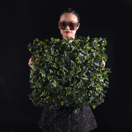Supergreens Изкуствена панелна листва Папрат с детелина 50x50см