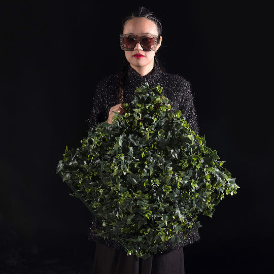 Supergreens Изкуствена панелна листва Папрат с детелина 50x50см