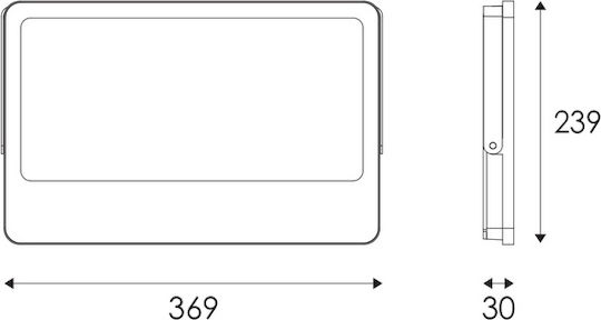 Aca Στεγανός Προβολέας LED 200W Ψυχρό Λευκό 6500K IP66