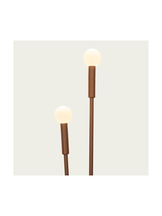 Zambelis Lights Φωτιστικό Δαπέδου LED Εξωτερικού Χώρου με Θερμό Λευκό Φως IP65 Καφέ