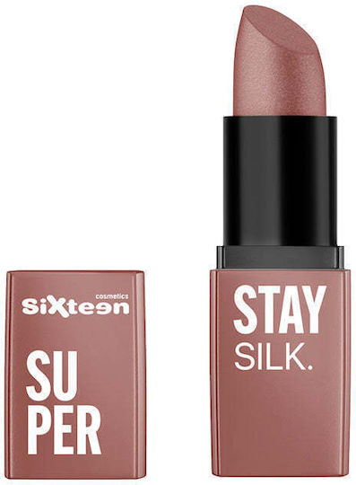 Sixteen Cosmetics Stay Silk Lippenstift Metallisch 104 Dunkle Mandel