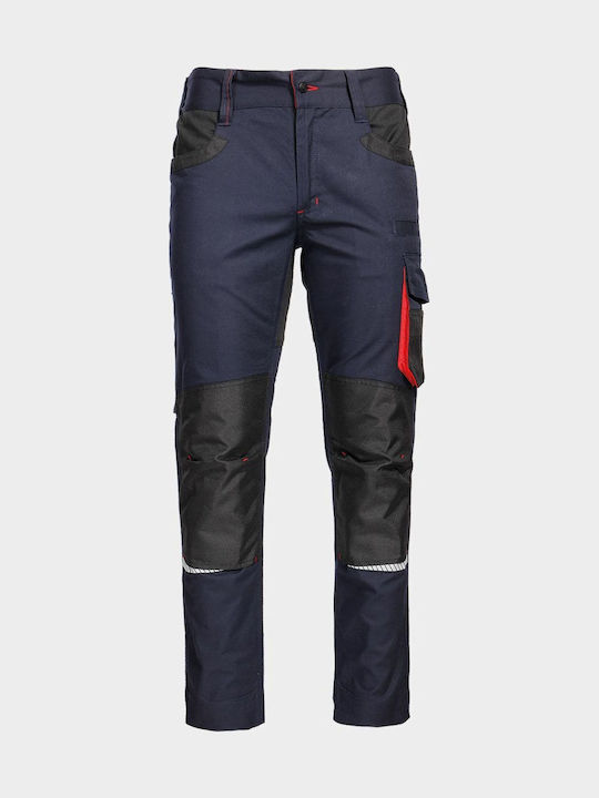 Stenso Stretch Reflective Work Trousers Blue