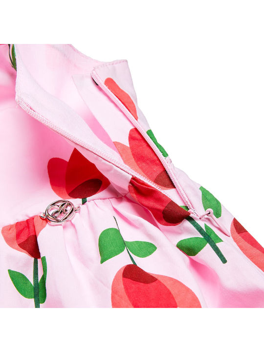 Kinderkleid Blumen Rosa