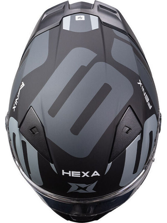 Axxis Fenix B2 Black/Grey Matt Cască Moto Față întreagă DOT / ECE 22.06 cu Sunvisor