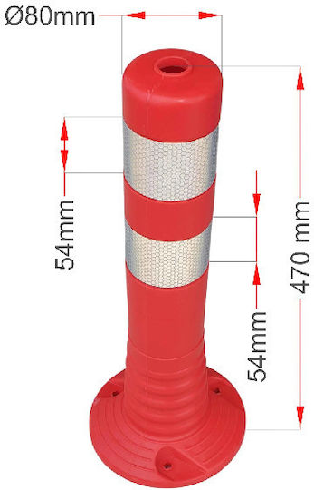 Traffic Column Signage 45cm Reinforced Rark-dh-fp-45-pu