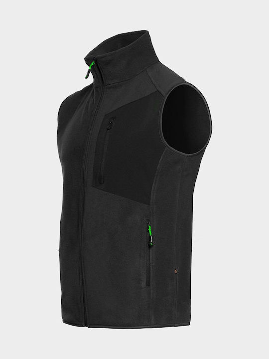 Stenso Vest Men's Safety Vest with Fleece Lining Black