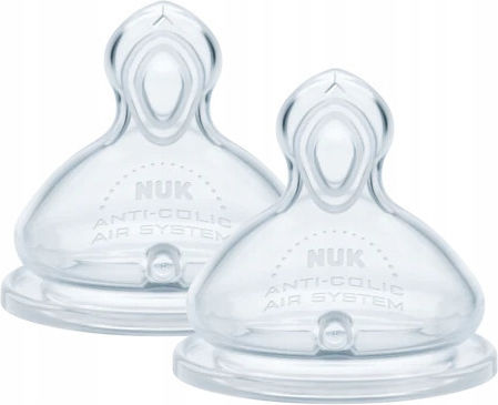 Nuk First Choice Silicone Baby Bottle Teats for 6+ months 2pcs