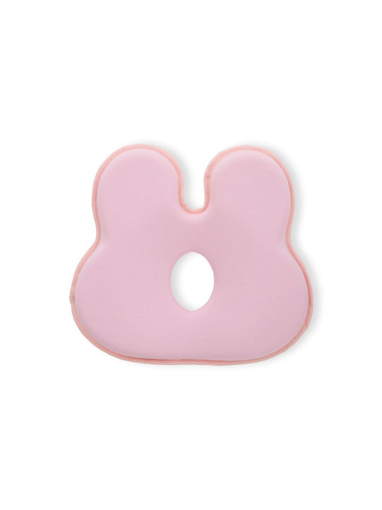 Kikka Boo Βρεφικό Μαξιλάρι Πλαγιοκεφαλίας Memory Foam Ergonomic Pillow Bunny Ροζ 44x24εκ.