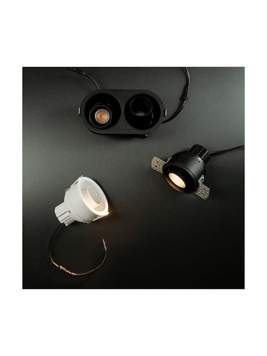 Zambelis Lights Σποτ Οροφής Εξωτερικού Χώρου με Ενσωματωμένο LED σε Μαύρο Χρώμα S176