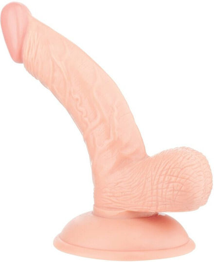 Dildo cu Testicule și Ventuză Roz