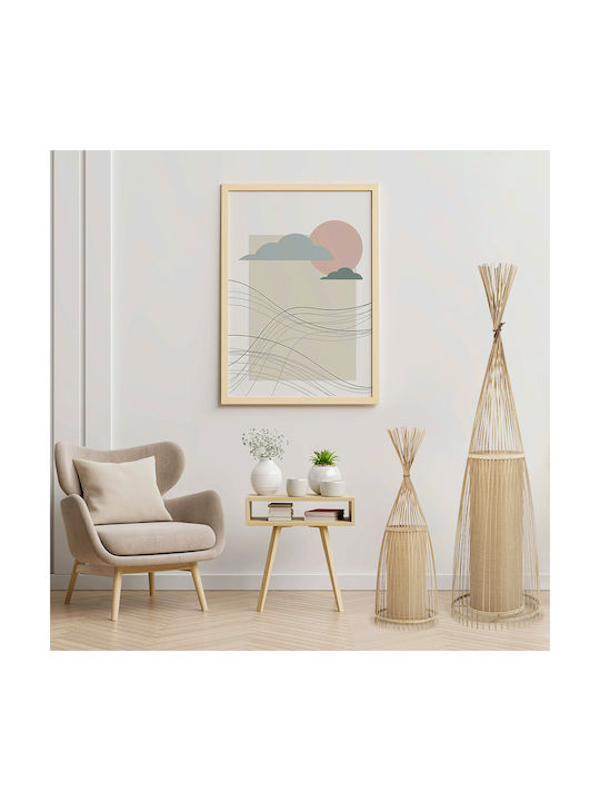 GloboStar Azores Vintage Floor Lamp H90xW30cm. with Socket for Bulb E27 Beige
