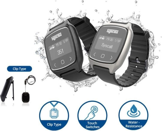 Clip Watch Syscall Sb 700 Wish Pager Portable Call Receiver