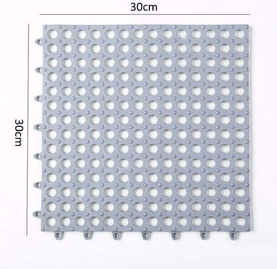 Rutschfeste Badematten mit Saugnäpfen Gray 30x30εκ. 10Stück Rutschfeste Badematten mit Saugnäpfen Gray 30x30εκ. 10Stück