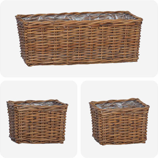 vidaXL Suporturi pentru ghiveci din plastic Gri 3buc