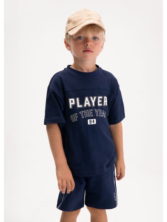 Mayoral Kids' Set with Pants Summer 2pcs Navy Blue