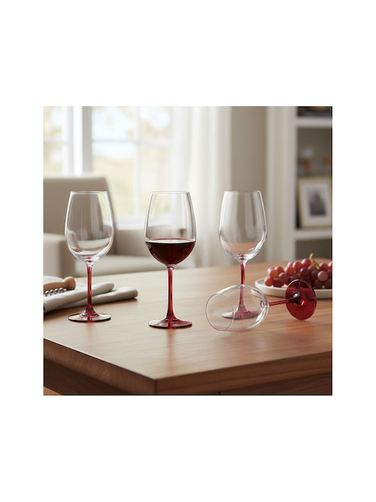 Domumart Set de pahare pentru Vin Alb din Cristal în Culoarea Alb Cu picior 350ml 6buc