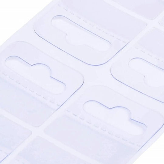 mit Aufkleber Kunststoff Transparent 12Stück