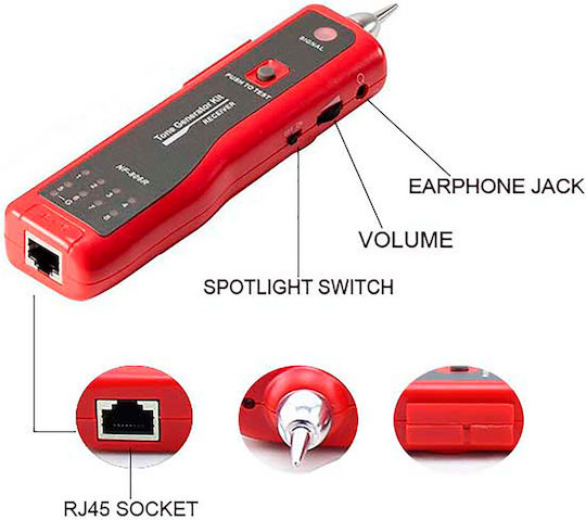 Lech MIE0395 Network Cable Tester RJ45 / RJ11