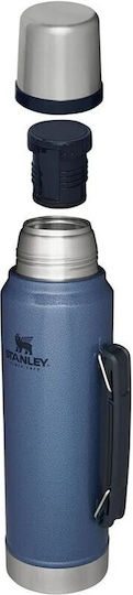 Stanley Classic Legendary Bottle Thermos Stainless Steel BPA Free 1lt Hammertone Lake with Cap-Cup